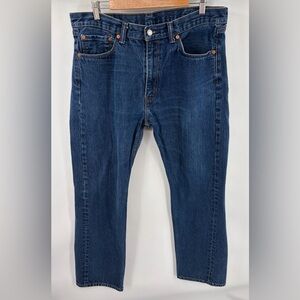 Levi’s men’s 505 dark wash straight leg jean rodeo western size 38x32